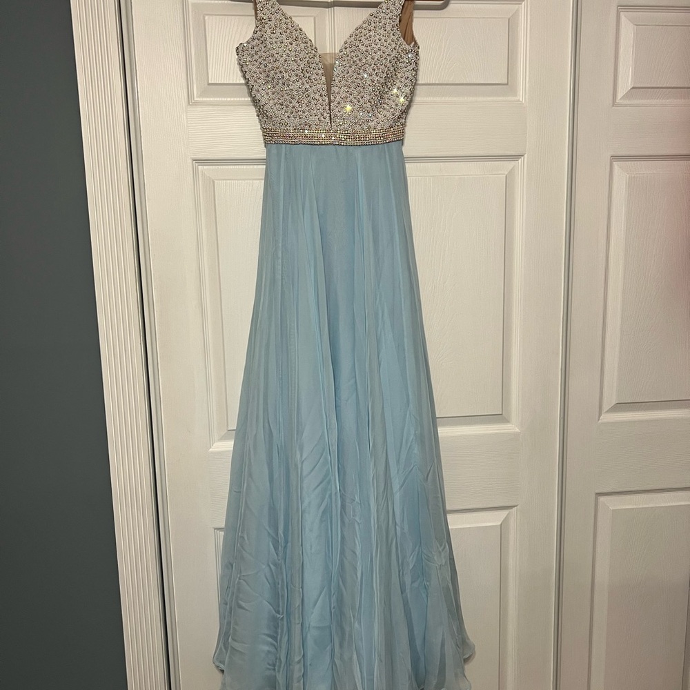Sherri Hill Light Blue Gown